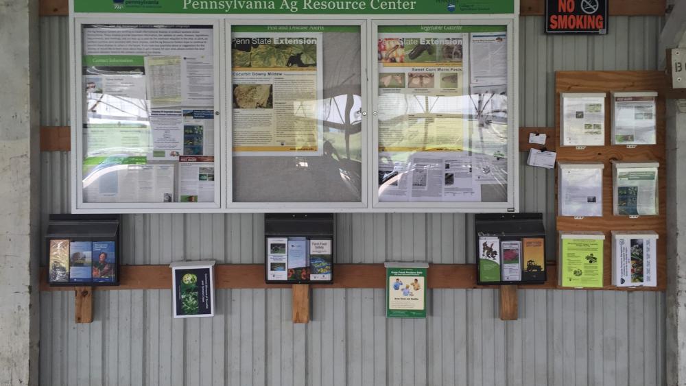 Penn State Extension kiosks at produce auctions provide information for